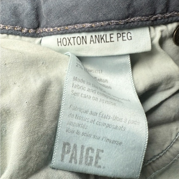 PAIGE Women's Hoxton Ankle Peg Skinny Jeans with Side Slits Beachwood Size 28 - Picture 8 of 13